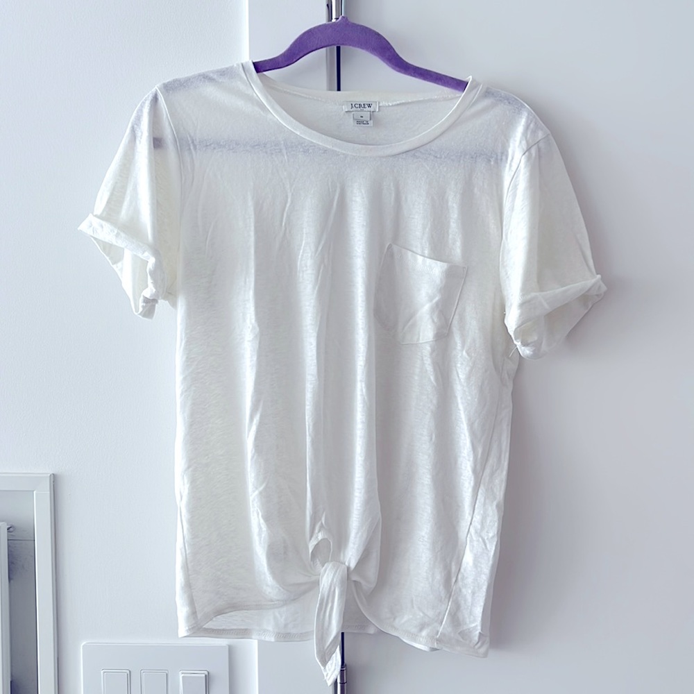 Woman’s Jcrew White tie top